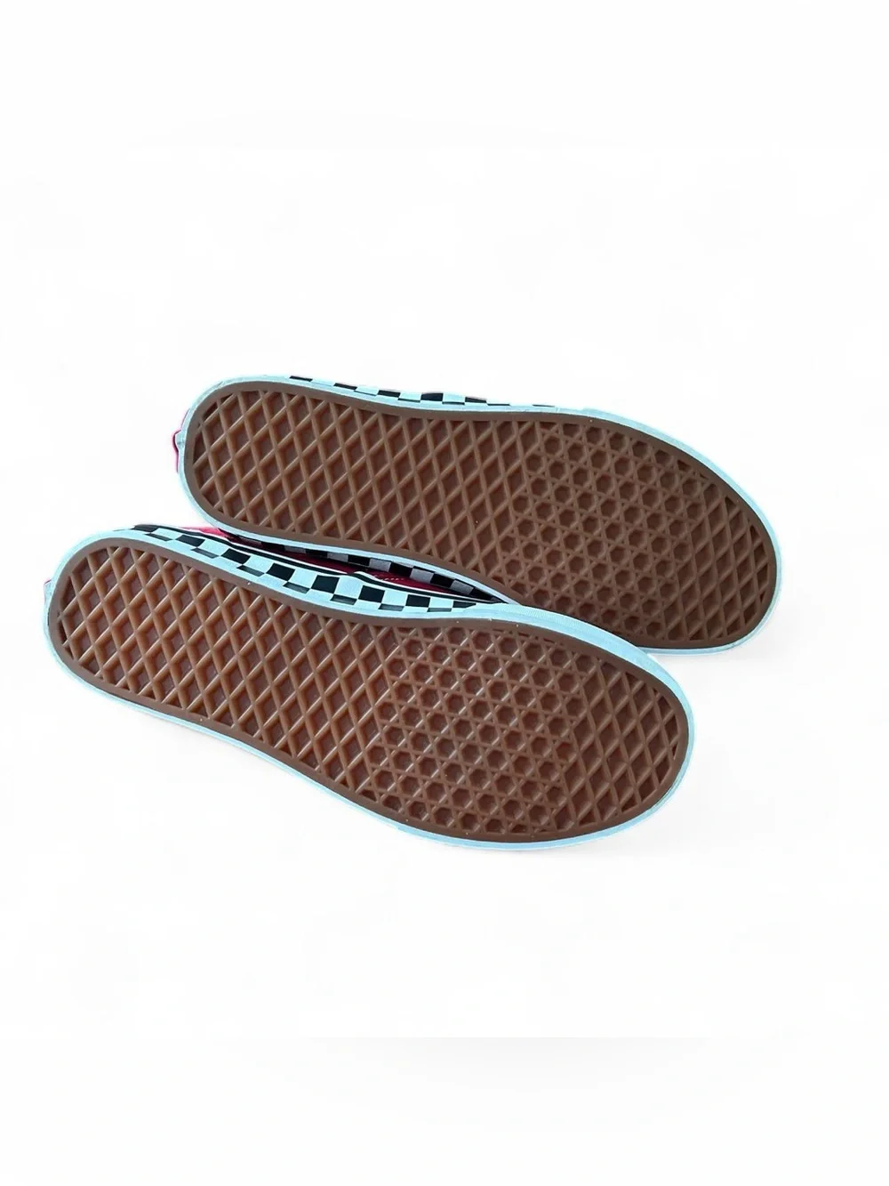 Vans Red Slip-On with Checkerboard Midsole